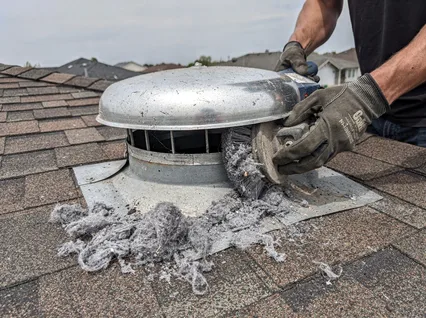 Cleaning Dryer Vent On Roof in Diamond Bar