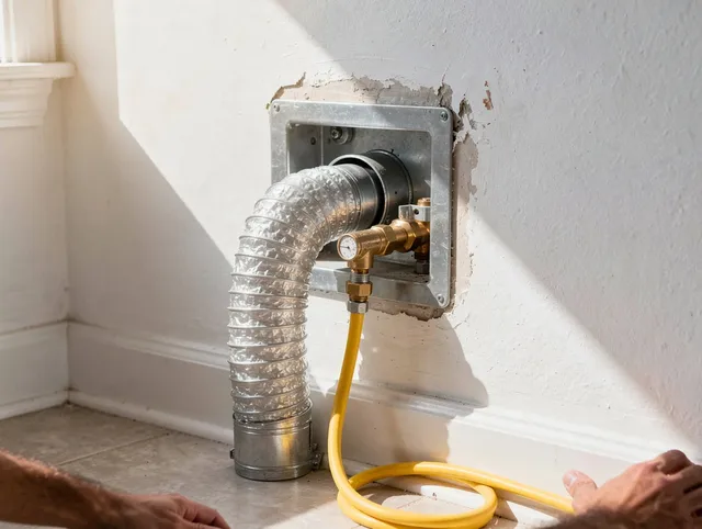Diamond Bar Dryer Vent Cleaning certified technician performing specialized gas dryer vent cleaning in Diamond Bar