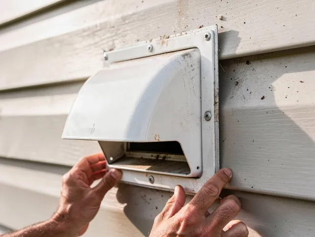 Diamond Bar Dryer Vent Cleaning technician delivering thorough residential dryer vent cleaning service in Diamond Bar